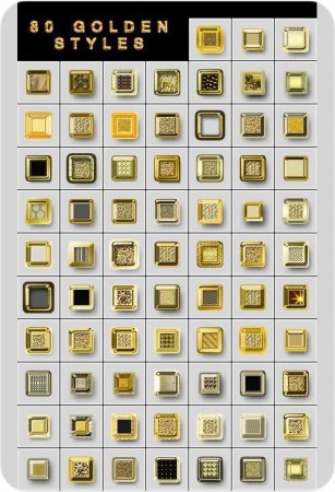 Золотые квадратики фотошоп стили