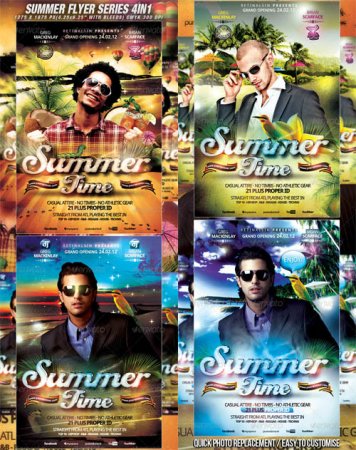 Summer Flyer Series - 4in1 PSD