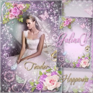 Wedding Frame for Photoshop - Tender Happiness