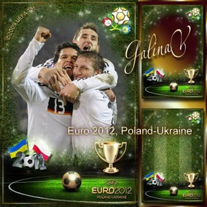 Мужская спортивная фоторамка - Евро-2012, Польша-Украина