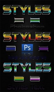 Стили цветной метал для Photoshop / Color metal styles for Photoshop