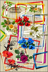 Рамки – вырезы с цветами / Frames – cuts with flowers