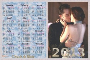 Календарь 2013-2014 год - Gossip Girl (Сплетница) - Чак и Блэр (Эд Вествик  ...