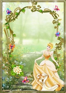 Детская psd рамочка - Обаятельная принцесса в изящном платье
