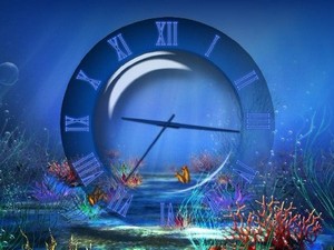 Aqua Clock ScreenSaver 1.0