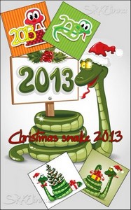   - 2013   - Christmas snake 2013 in vector