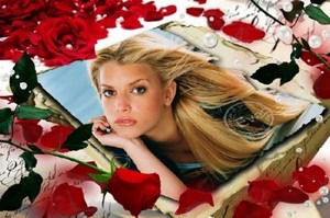 Рамочка для photoshop - Розы и жемчуг