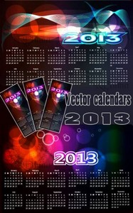 Векторные календари на 2013 год (часть 3) - Vector calendars for 2013 (pack ...