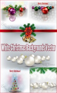   -   / White Christmas Backgrounds Vector