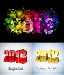 Цифры 2013 на новый год (Вектор)