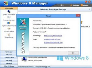 Yamicsoft Windows 8 Manager 1.0.3 Final