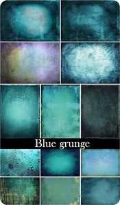 Синий гранж (набор текстур в голубых тонах)