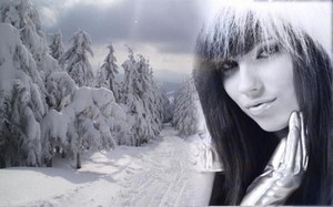 Рамка для фотошопа - зимний лес