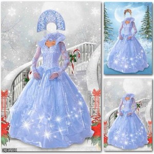 Новогодний шаблон для фотошопа – Снегурочка в платье