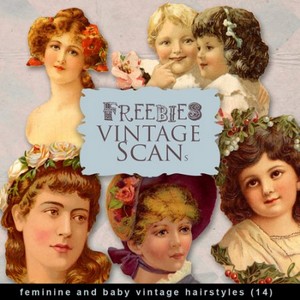 Scrap-kit - feminine and baby vintage hairstyles