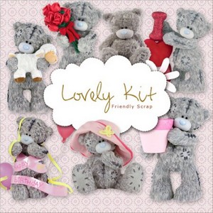 Scrap-kit - Lovely - Gray Taddy 1