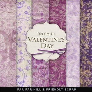 Textures - Vintage Style Papers For Valentines Day