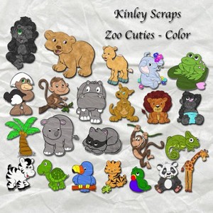 ScrapSet- Zoo Cuties - Color