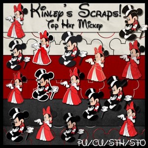 Scrap Set - Top Hat Mickey