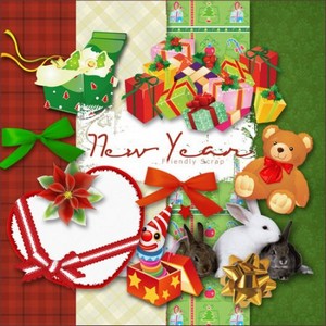 Scrap-set - New Year MIX Atributes And Papers