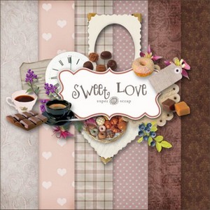 Scrap Set - Sweet Love PNG and JPG Files