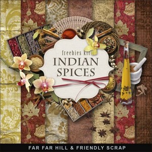 Scrap-set - Indian Spices