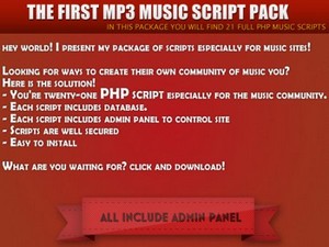 The First MP3 Music Script Pack - 21 FULL PHP Script