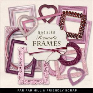 Scrap-kit Romantic Cluster Frames For Valentines Day 2013