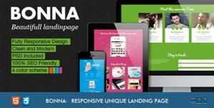 ThemeForest - Bonna - Responsive Landing Page