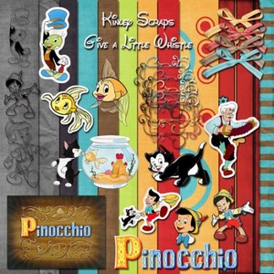Scrap Set - Pinocchio PNG and JPG Files