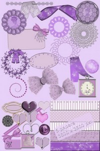 Scrap Set - Purple Passion PNG and JPG Files