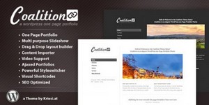 ThemeForest - Coalition v1.4 - One Page WordPress Portfolio