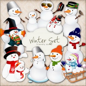 Scrap-kit - Winter Set - Snowman PNG Images