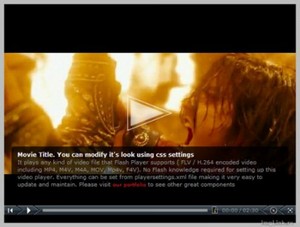 FlashComponents - Cool XML Resizable Video Player FLV / H.264