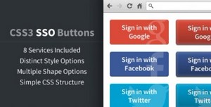 CodeCanyon - CSS3 Social Sign On Buttons