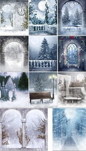 Дворец Снежной королевы (коллекция зимних фонов)