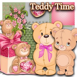 Scrap Set - Teddy Time PNG and JPG Files