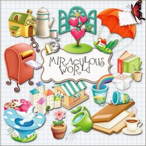 Scrap Set - Miraculous World PNG Files