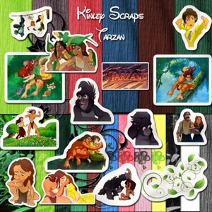 Scrap Set - Tarzan PNG and JPG Files