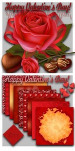 Scrap Set -  Happy Valentins Day ! PNG and JPG Files