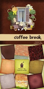 Scrap Set - Coffee Break PNG and JPG Files