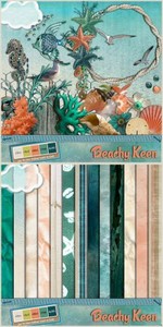 Scrap Set - Beachy Keen PNG and JPG Files