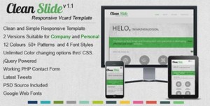 ThemeForest - Clean Slide v1.1 - Responsive HTML Template / Vcard - FULL