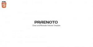 ThemeForest - Praenoto - Clean & Minimalist Web Site Template