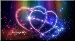 Romantic footage sparkling heart