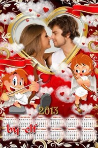 Романтический календарь-рамка на 2013 год - Синеглазый, белокурый, малолетн ...