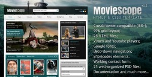 ThemeForest - MovieScope - HTML5 & CSS3 Portal Template