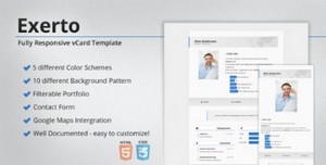 ThemeForest - Exerto - Responsive vCard & Portfolio Template