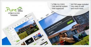 ThemeForest - .Pure Real Estate HTML5 & CSS3 Template