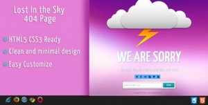 ThemeForest - Lost In Sky 404 page Error